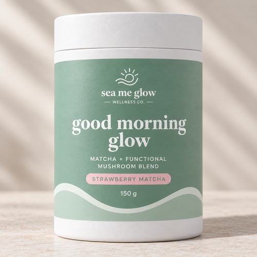 Good Morning Glow | Strawberry Matcha + Functional Mushrooms