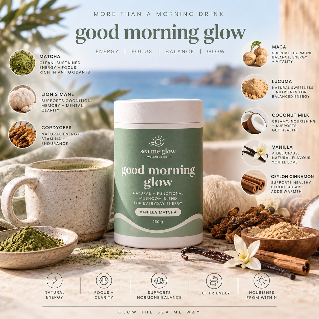 Good Morning Glow | Vanilla Matcha + Functional Mushrooms