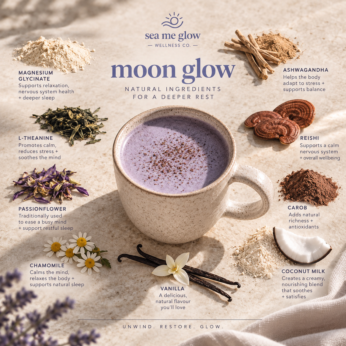 Moon Glow | Nighttime Relaxation + Sleep Wellness Blend