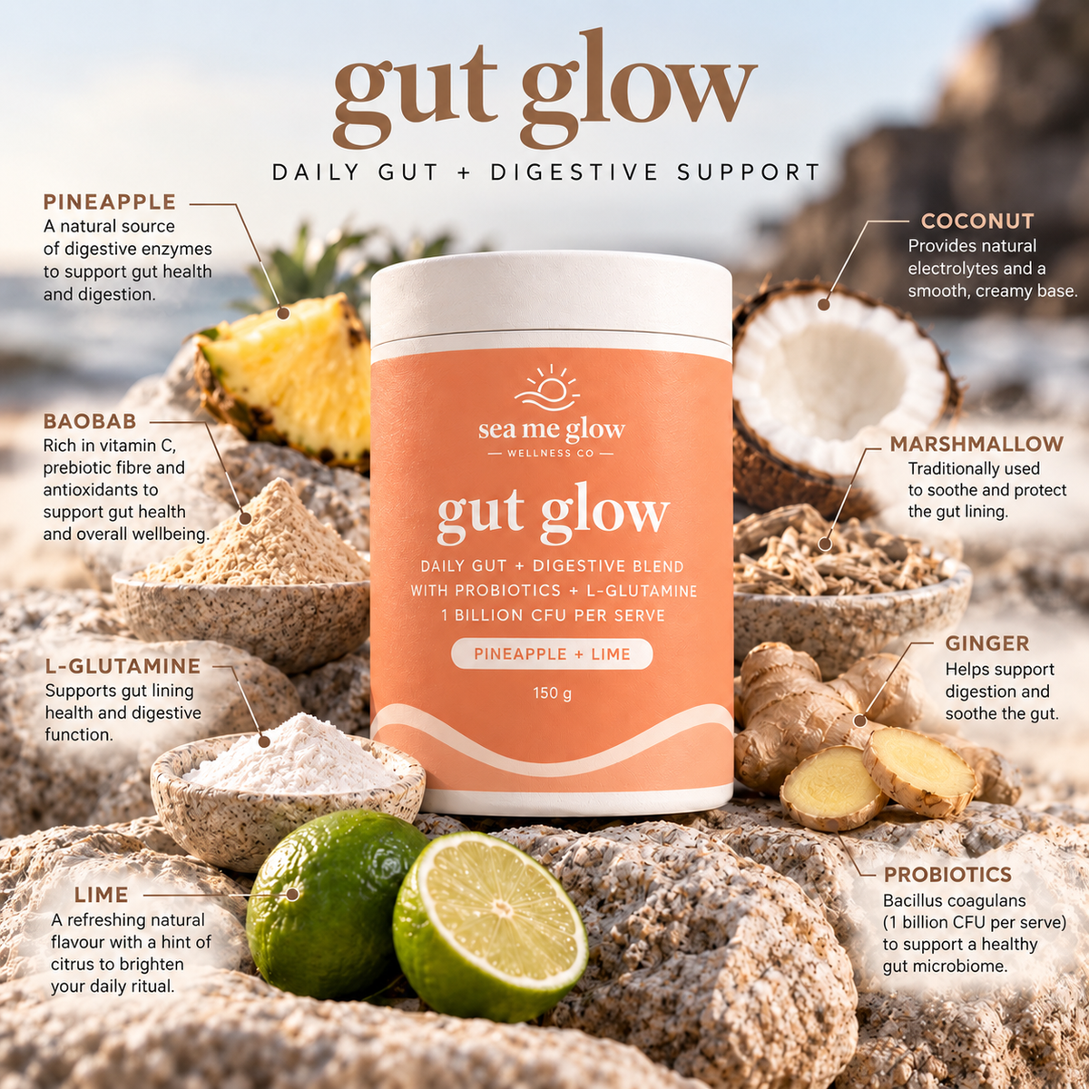 Gut Glow | Daily Gut + Digestive Wellness Blend